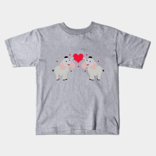 Cute elephants with hearts Kids T-Shirt